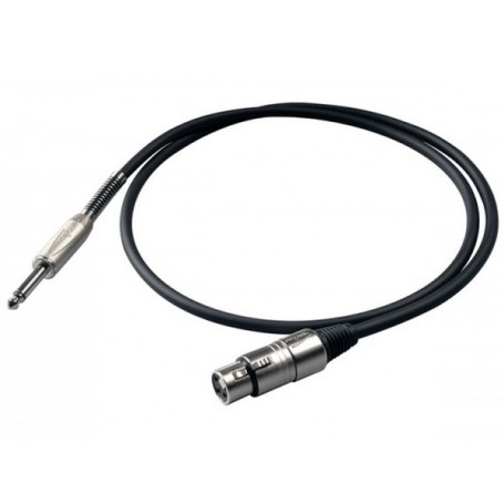 Cavo 3 mt. Jack 6.3mm - XLR Femmina