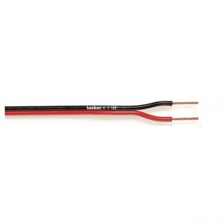 Tasker Piattina Rosso/Nera 2x0,75 100mt