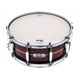 PEARL MCT1455S/C836 Masters Maple Complete 14x5.5 Snare Drum Red Burst Stripe