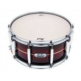 PEARL MCT1465S/C836 Masters Maple Complete 14x6.5 Snare Drum Red Burst Stripe