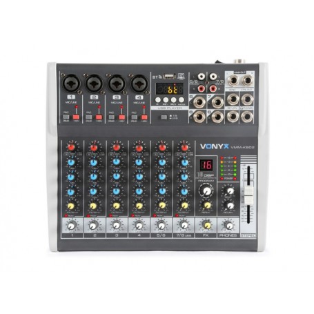 VONYX Vmm-k802 Musmix 8ch/bt/echo/usb Rec