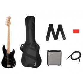 FENDER Squier Affinity Precision PJ Bass MN Black R15 Pack