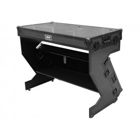 UDG Ultimate Flight Case Portable Z-Style DJ Table Black Plus (Wheel) (U91072BL)