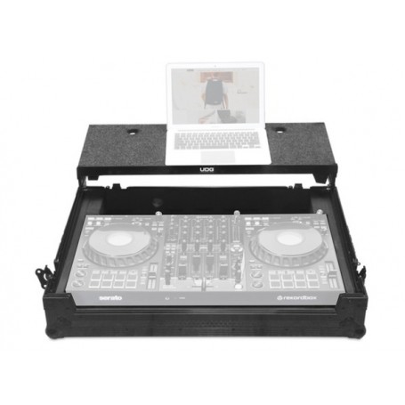 UDG Ultimate Flight Case Pioneer DDJ-FLX10 Black Plus (Shelf+Wheels) (U91088BL)